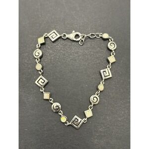 EUC 7"‎ Sterling Silver Opa Bracelet 6 Grams H5